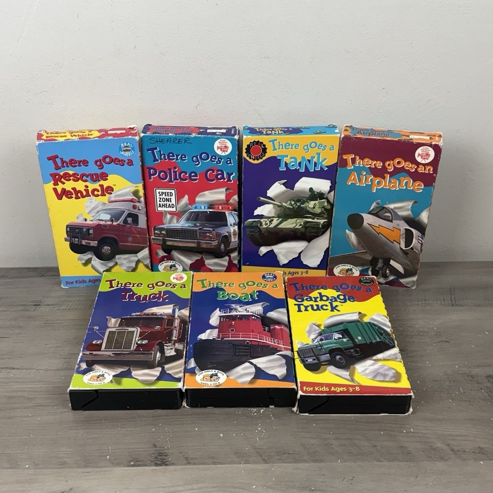 Vintage VHS Real Wheels THERE GOES A Series For Kids Lot Of 8 HTF